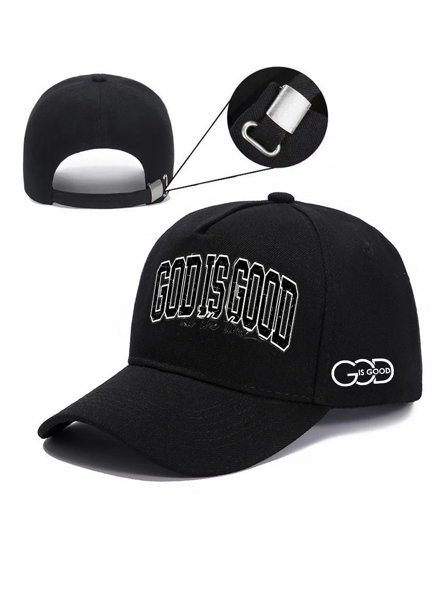 GOD IS GOOD all THE TIME Print Adjustable BaseballCap for Men Women Wear hat for Outdoor Travel Sun Shading Duckbill Cap