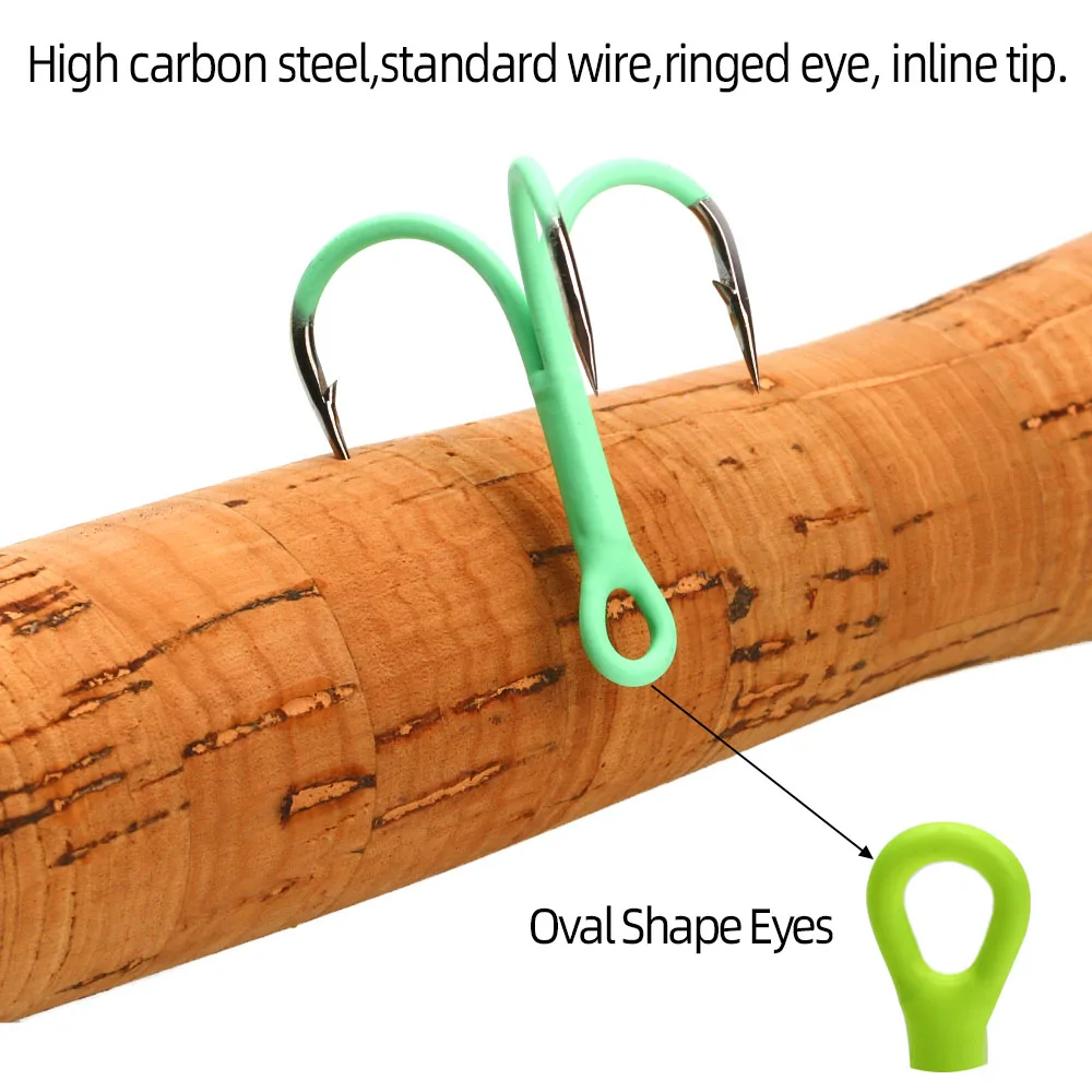 5 قطعة 11 حجم متعددة الألوان ثلاثة أضعاف السنانير الشائكة حادة الثلاثي البحر الصيد السنانير الصعب السحر الطعم هوك صيد السمك #3