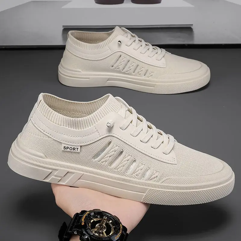 Summer Men's Breathable Mesh Slip-On Anti-Slip Sports Shoes Driver Friendly Flat Style Casual Fashion Single Shoes
