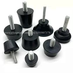 M6 M8 M10 Table Chair Balck Leveling Foot Pad Furniture Leg Anti-shock Protections Rubber Adjustable Feet Pad With Screw