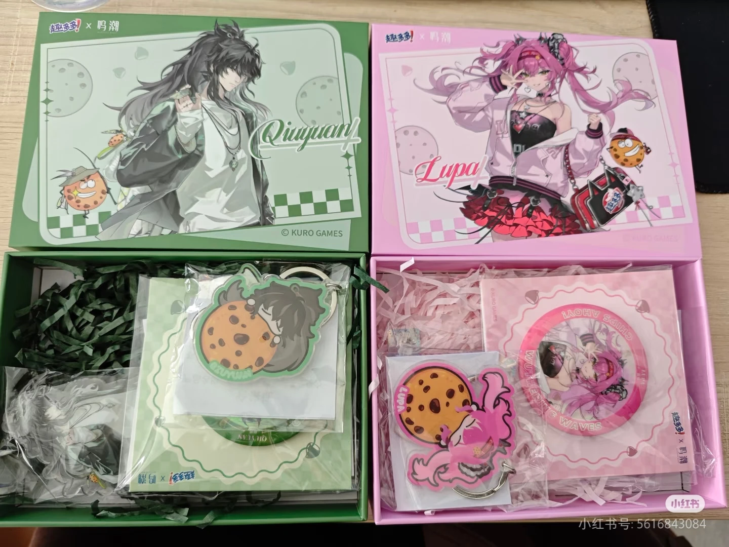 In Stock Official Game Wuthering Waves New Collab GALBRENR Phoebe QIUYUAN Lupa Cosplay Badge Storage Box Acrylic Stand Pendant