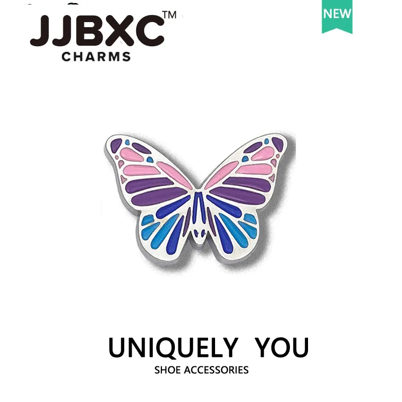 إكسسوارات الأحذية JJBXC CHARM DIY المرح المعدنية على شكل فراشة أحذية مجوهرات على شكل زهرة DIY زينة أحذية عصرية مناسبة للأحذية المتقاطعة