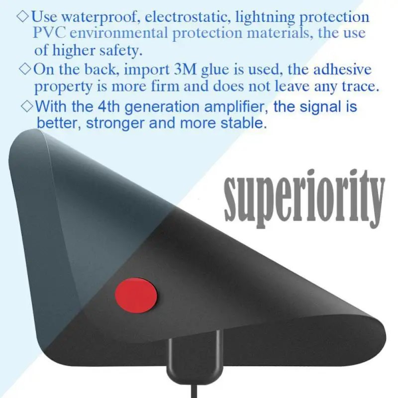 Mile Smart TV-Antenne 8K 4K DVB-T2 HDTV Digitalantenne Spider Indoor-Autoantenne mit Verstärker für Free Channel Broadcast