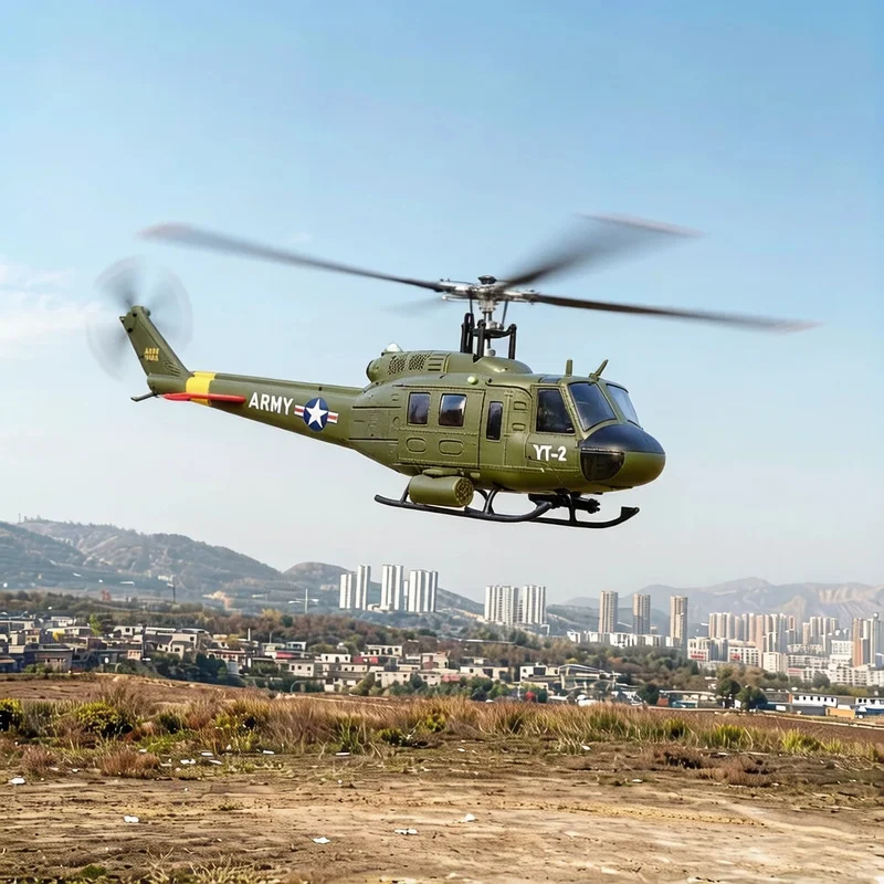

Hot Six-Channel YUXIANG UH-1 Huey Helicopter F07V 1/34 Remote Control Helicopter Single Propeller Simulation Airplane Model Toy