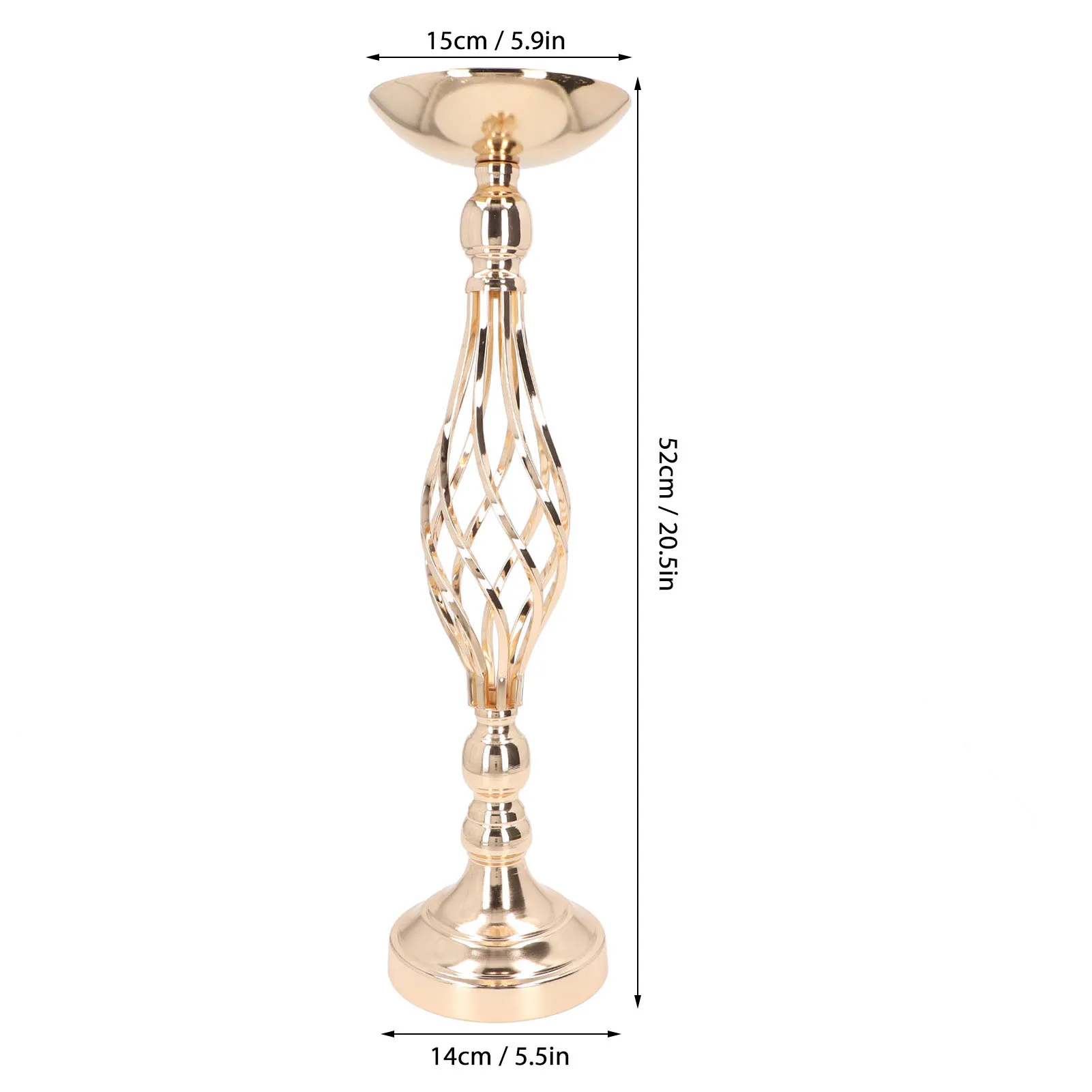 Table Candlestick Ornament Iron Twisted Curb Candle Holder Decorative Ornaments For Party Home Wedding Decoration