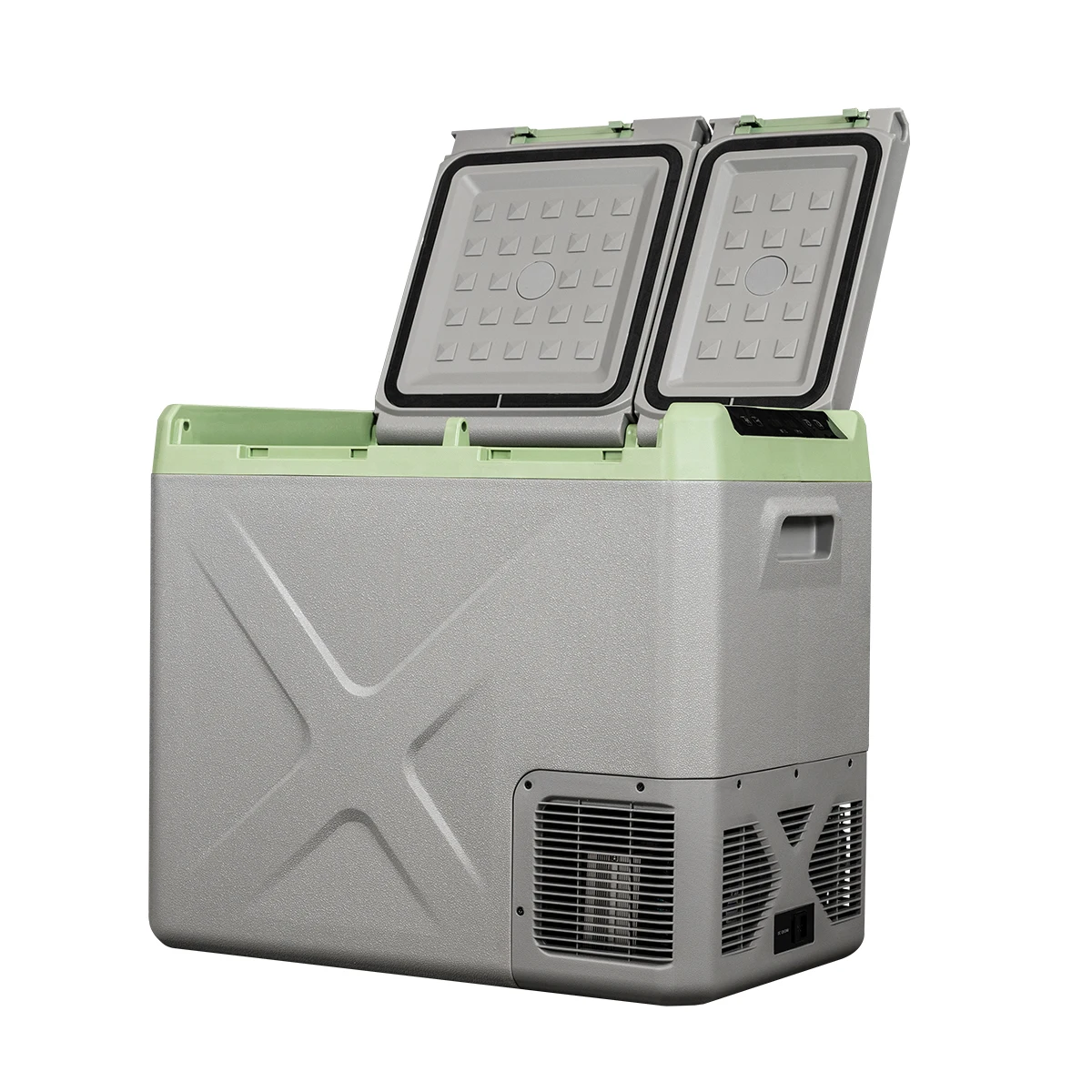 

Alpicool Plastic Dual Doors Mini Fridge Compressor Fast Cooling 12V 24V Portable Freezer Refrigerator for RV Car Truck