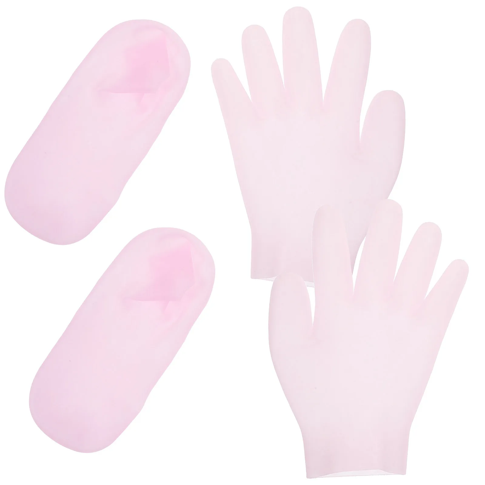 

1 set Waterproof Sun Protection Gloves Beach Socks Pink Moisturizing Spa H Foot Care Dry Treatment Elastic Women Gloves Socks
