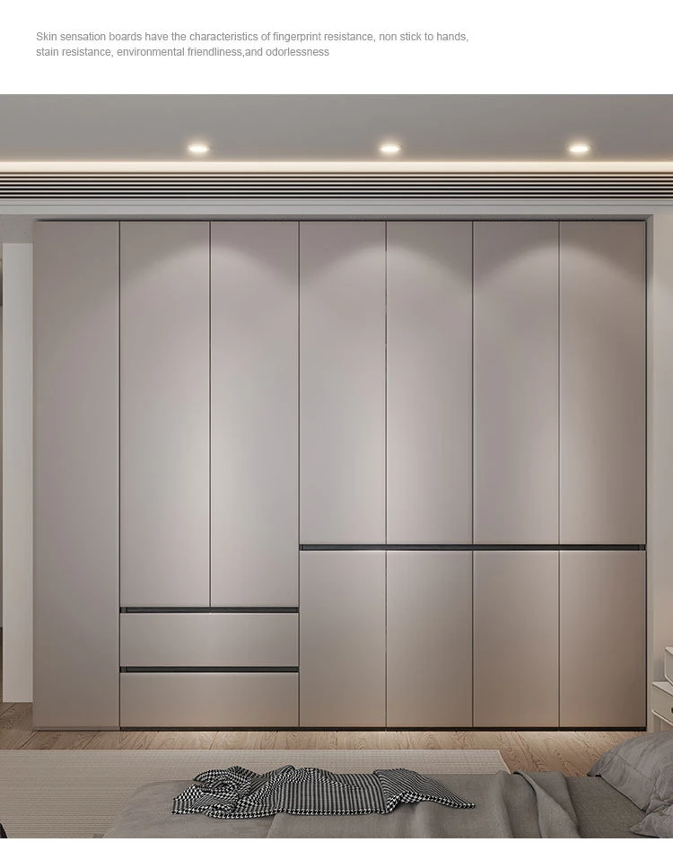 Custom Hotel Wardrobe, Modern Vertical Wall-Mounted Wooden Wardrobe, Home Furniture.