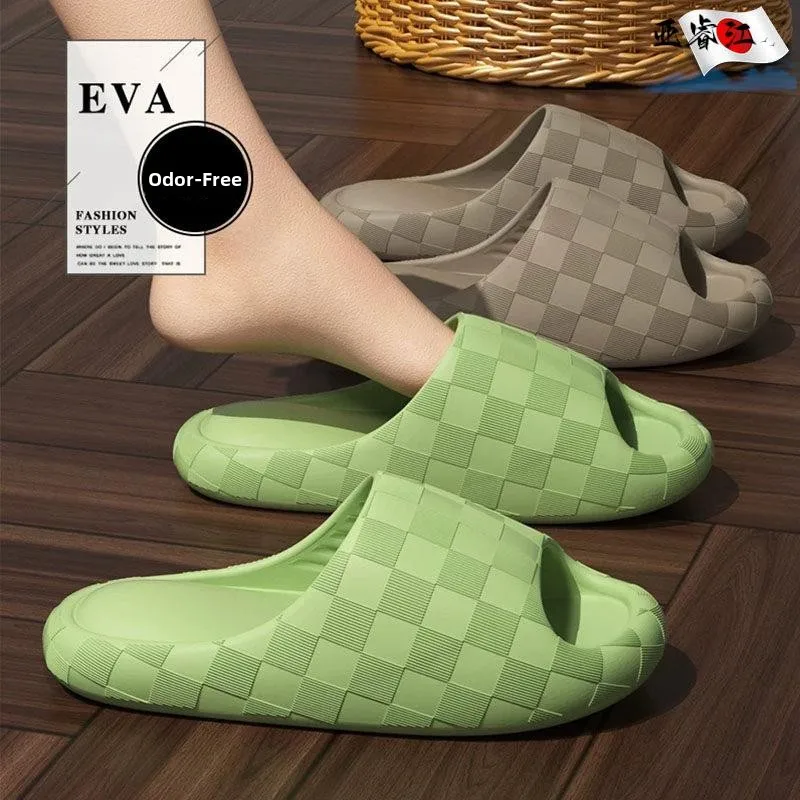 

Anti-Slip Odor-Resistant Thick-Heeled Indoor Home Slippers for Men And Women Couples Summer Slip-On Comfortable EVA Material