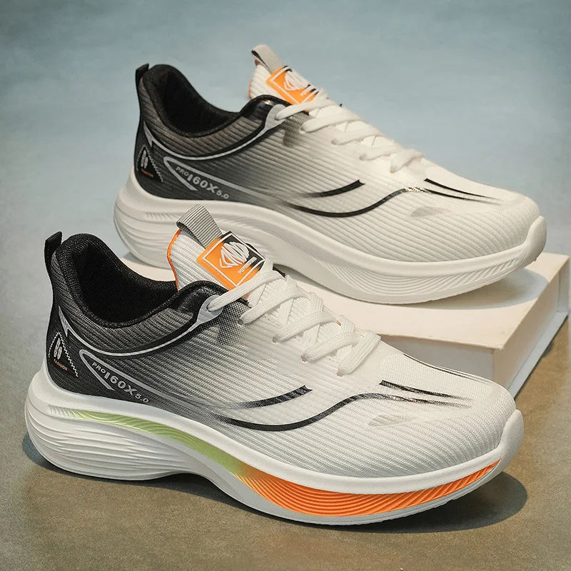 Men's mesh breathable sneakers Four Seasons lightweight soft-sole comfort outdoor racing running shoes speed casual sports shoes