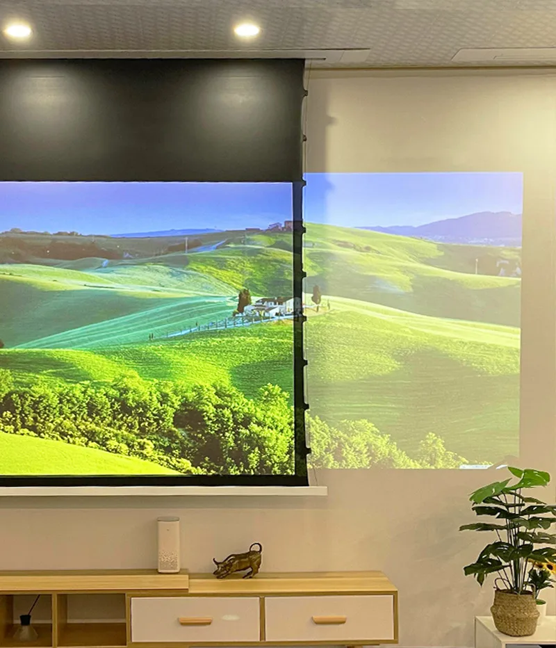 CRT-1 4K ALR Dunkelgraue Umgebungslichtunterdrückung Deckeneinbau-Projektionswand mit elektrischer Tab-Spannung HDTV 16:9-Format ProAV – Detail 23