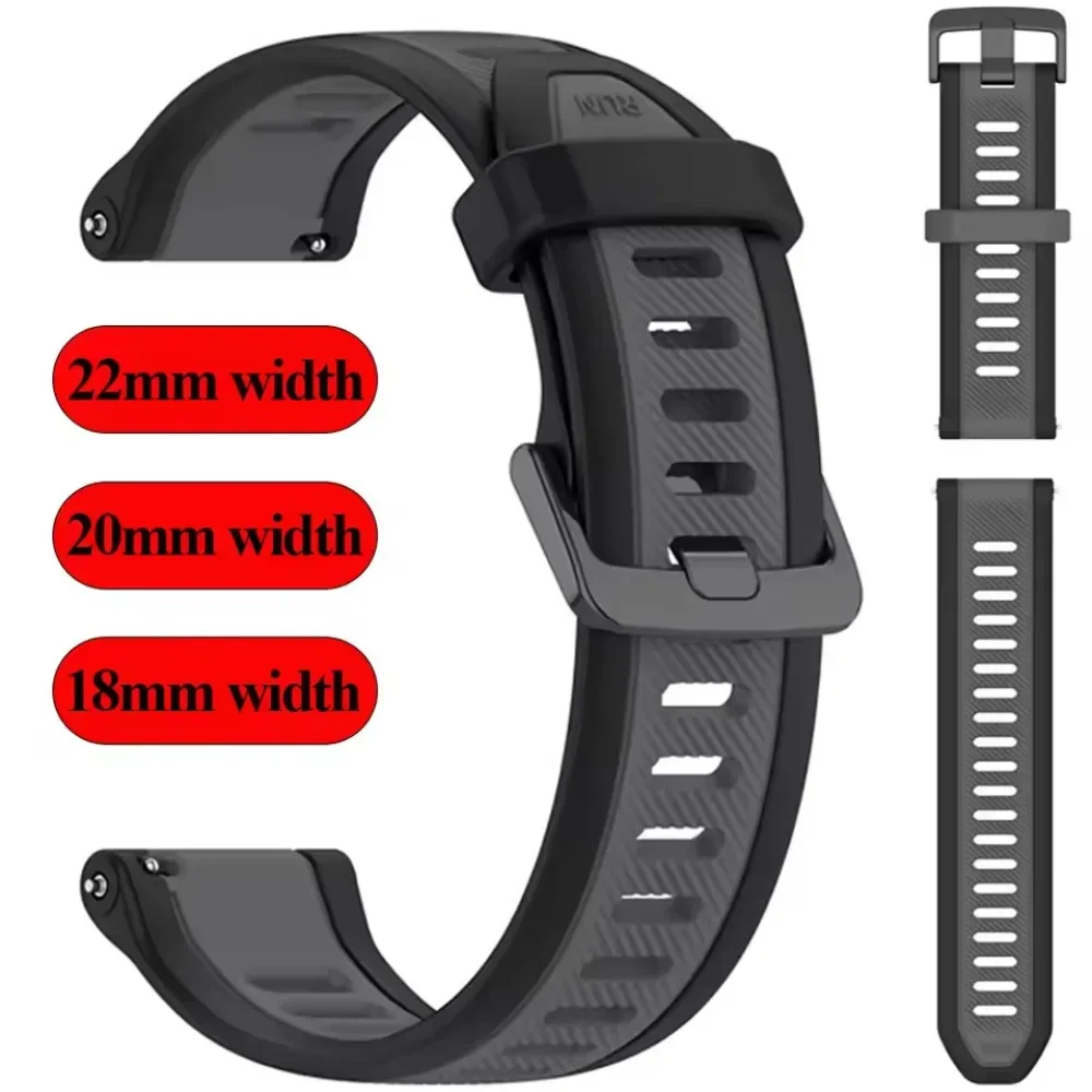 Silicone Strap for Xiaomi 5/S5-4-3-2 18/20/22mm Breathable Bracelet Band For Oneplus Watch 4-Lite/Huawei watch GT Runner 2/GT6-5