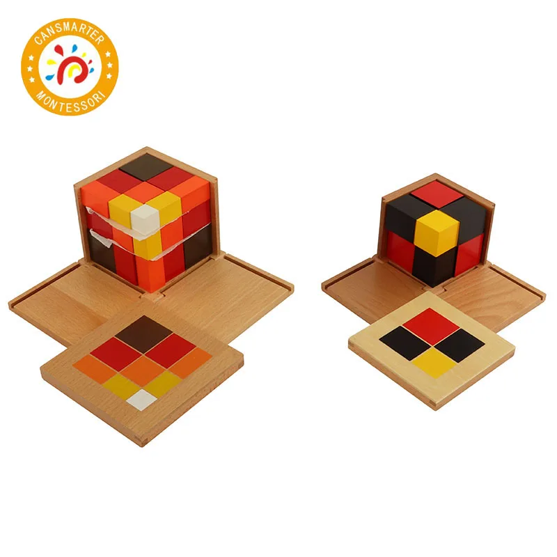 

Montessori Baby Toys Wooden Math Algebraic Binomial Trinomial Cube Early Shape Puzzle Toys for Children