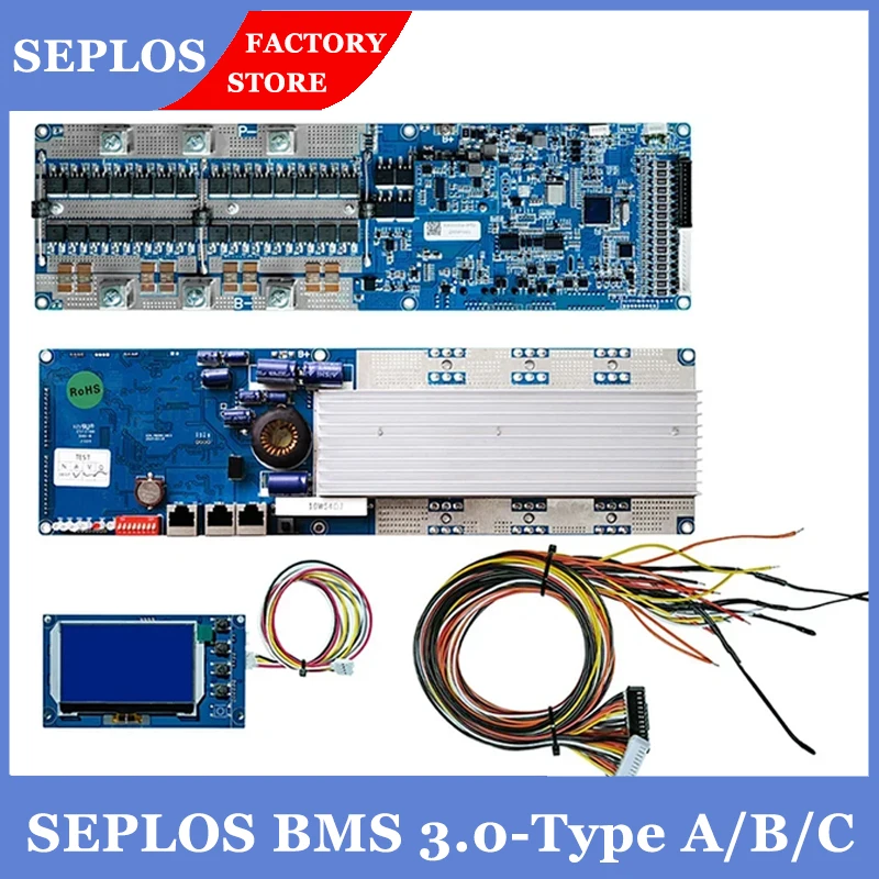 Seplos 3.0 Smart BMS 100A 150A 200A 48V CAN/RS485 Battery Protection Board 13S 14S 15S 16S Lifepo4 Lithium Ion Batteries Inverte