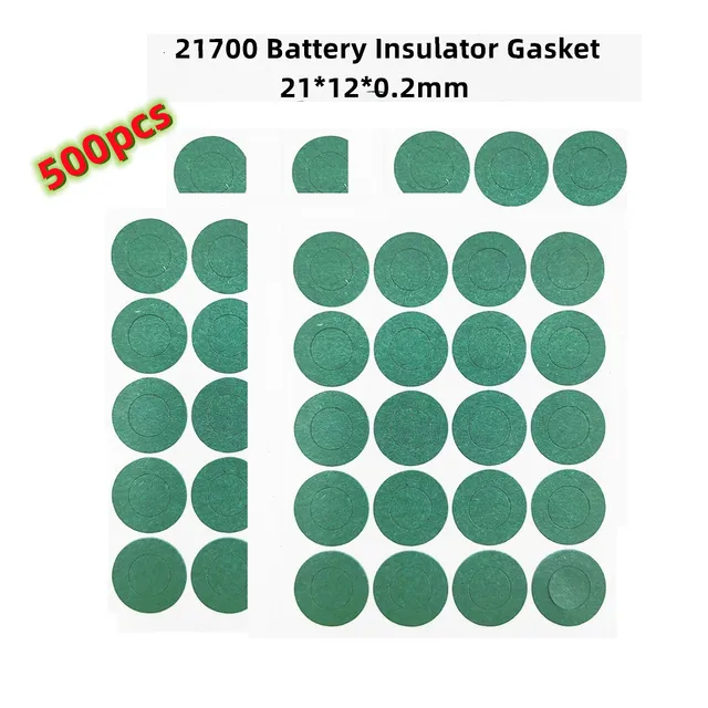 500 sztuk 21700 0.2mm uszczelka izolacyjna baterii papier jęczmienny akumulator ogniwo izolacyjne łatka elektroda zielone podkładki izolowane