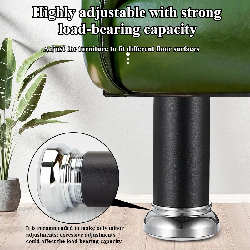 Black aluminum alloy adjustable cabinet feet furniture thickened sofa tea table TV cabinet supports legs bed feets