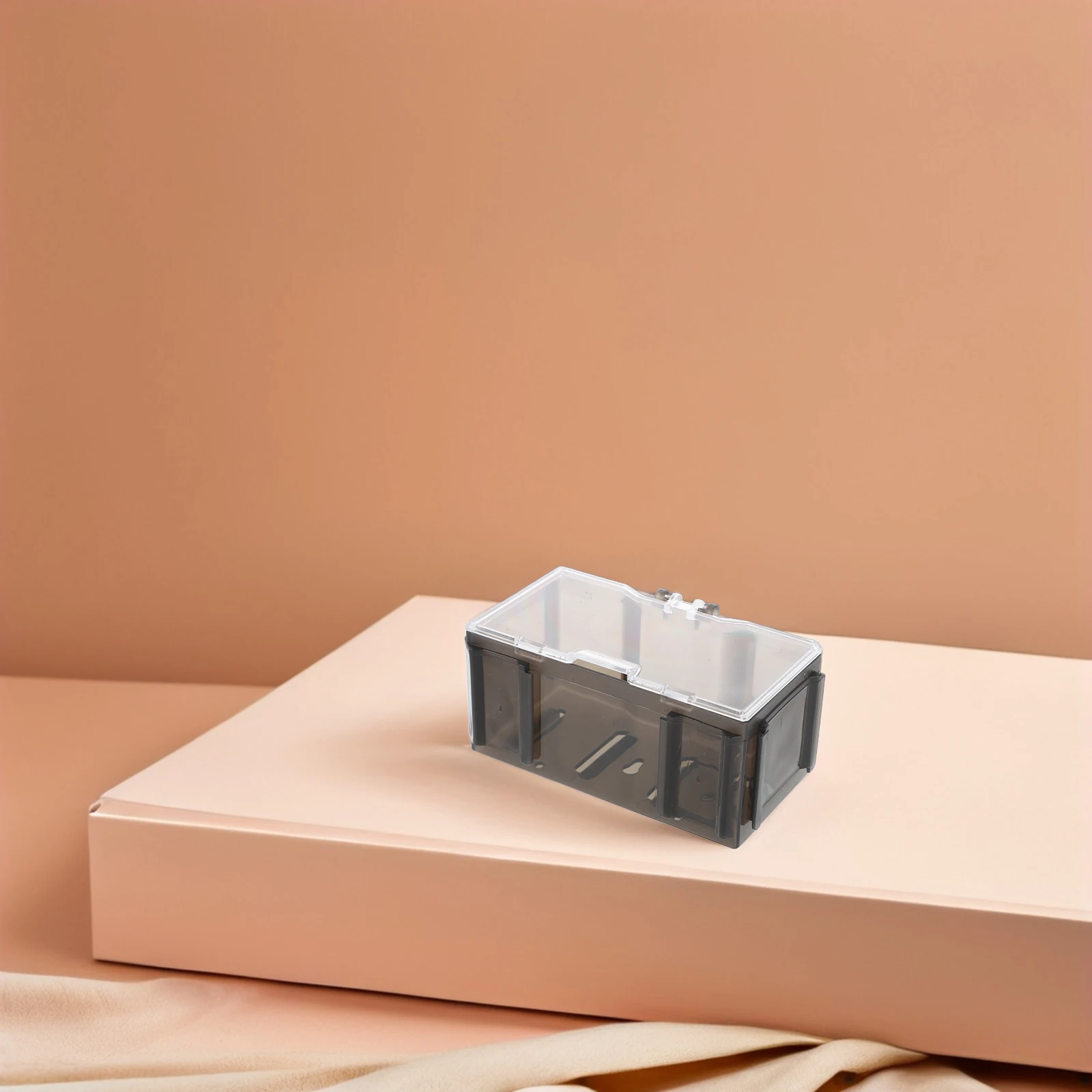 

4 pcs Plastic Storage Box For Collectibles Display Case Stackable Organizer Dustproof Protective Container For Jewelry