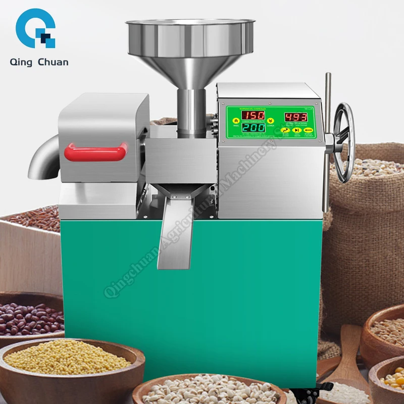 Oil Presser Oilseeds Processing Equipment Automatic Stainless Steel Intelligent Small Commercial Oil Press