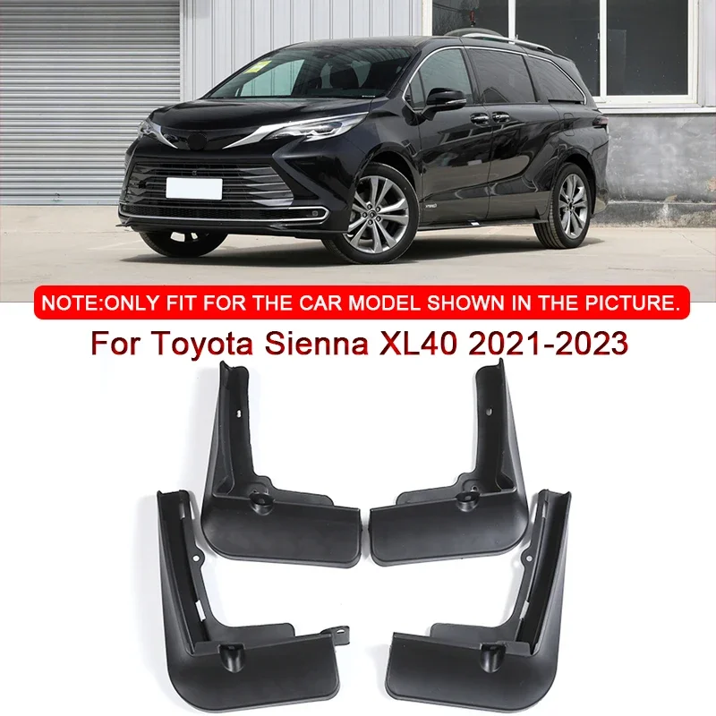 

For Toyota Sienna XL40 2021-2023 Car Styling ABS Car Mud Flaps Splash Guard Mudguards MudFlaps Front Rear Fender Car Accessories