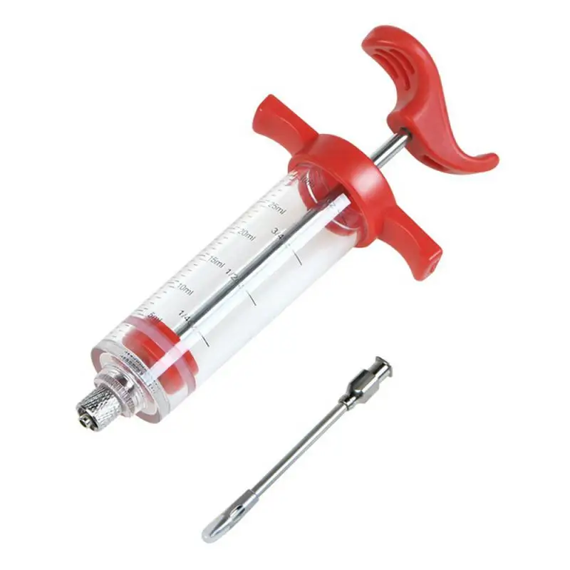 BBQ Meat Syringe Marinade Injector with Stainless Steel Needles Turkey Chicken Syringe Sauce Injection Kitchen Tools Accessorie