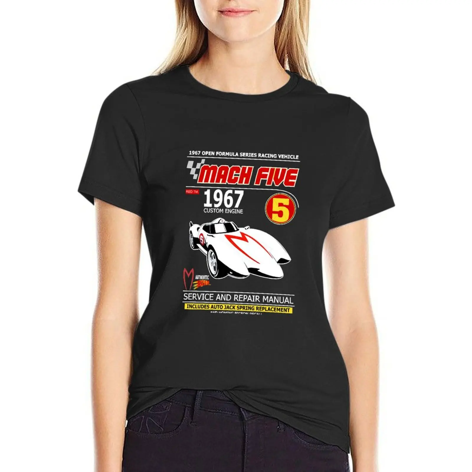 

Machh 5 Car Top T-Shirt heavyweights vintage Woman clothes