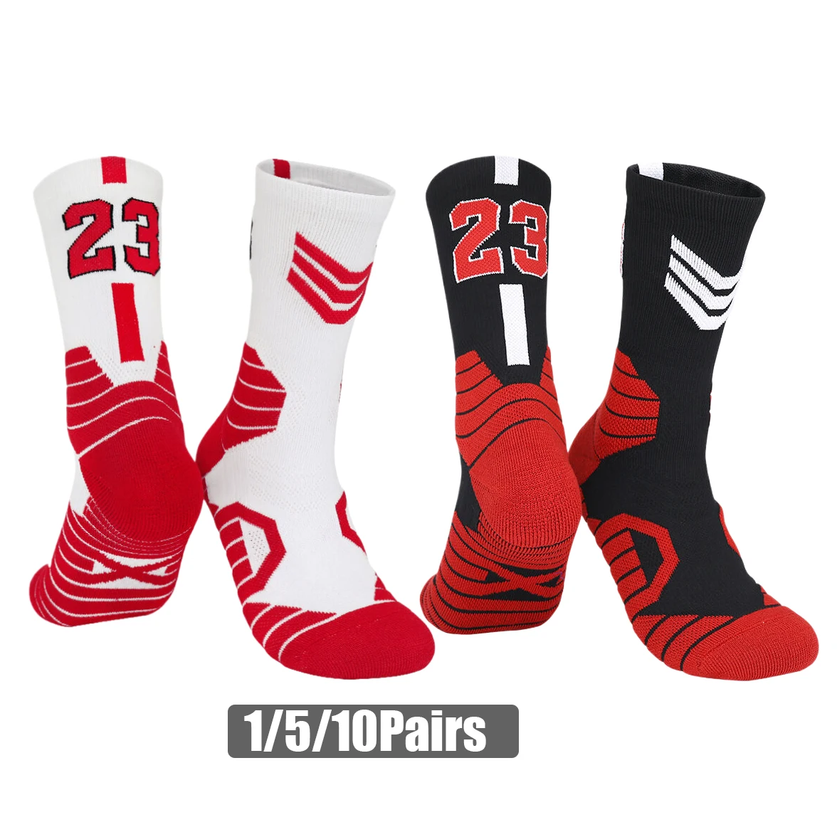 رقم 23 جوارب رياضية للرجال والنساء قابلة للتنفس لكرة القدم والرجبي وركوب الدراجات والمشي لمسافات طويلة والتنس والتزلج جوارب رياضية احترافية ​