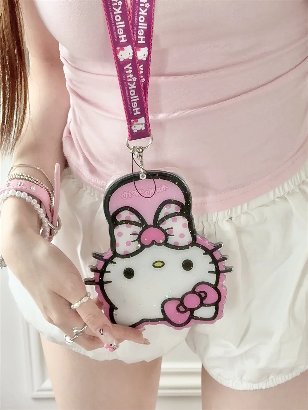 جديد HelloKitty Crossbody فاخر أنيق للصدمات آيفون 16 15 14 13 برو ماكس لطيف الكورية INS جميل مكافحة سقوط جراب هاتف #3