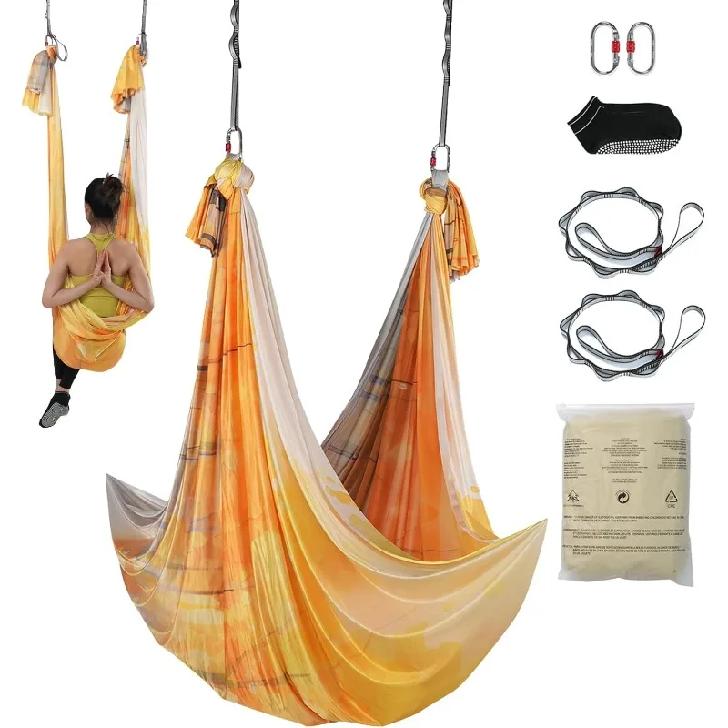 

VEVOR Aerial Yoga Hammock & Swing, 4.4 Yards, Yoga Starter Kit with 100gsm Nylon Fabric