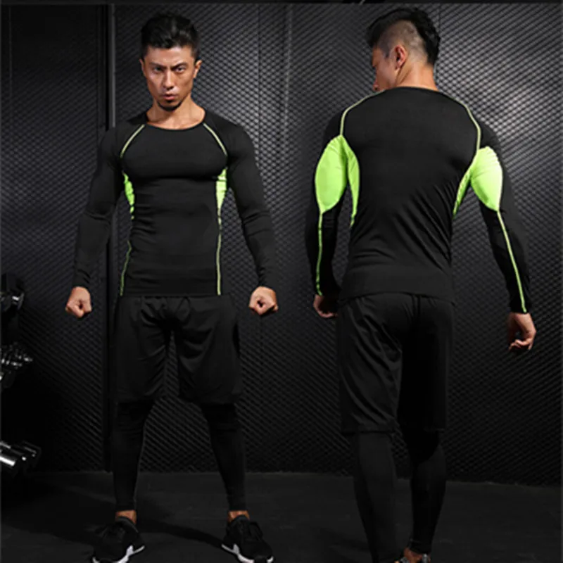 Winter Thermal Underwear Men Compression Fitness Fleece Man Sport First Layer Underwear Set Second Thermal Men\'s Skin Long Johns