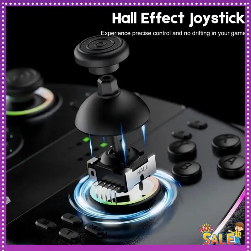 

AA87 Wireless Joy-Pad Game Controller With Programmable RGB Lights 6-Axis Gyro Turbo Vibration For Switch/OLED Lite