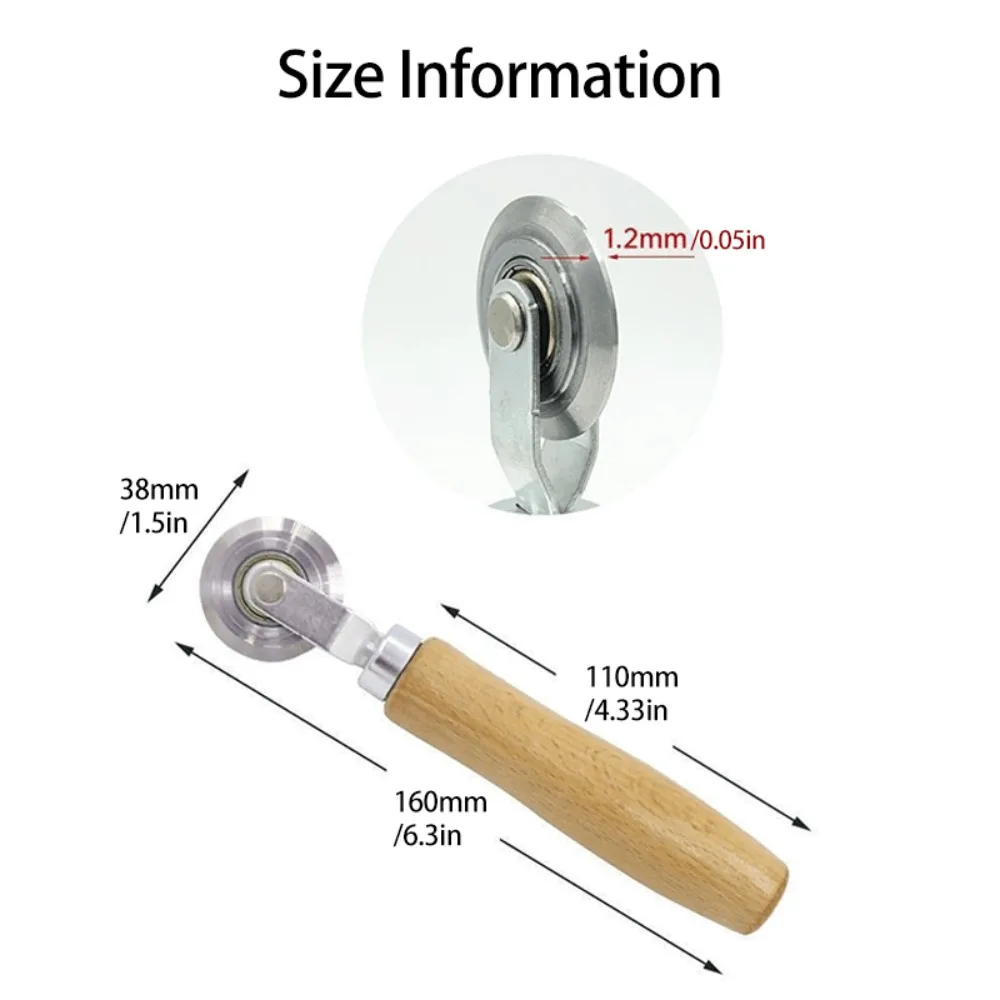 1 DIY Creasing Wheel Craft Creasing Machine Crease Creasing Tool Home DIY Ergonomic Handle Leather Paper Scoring Craft Tool