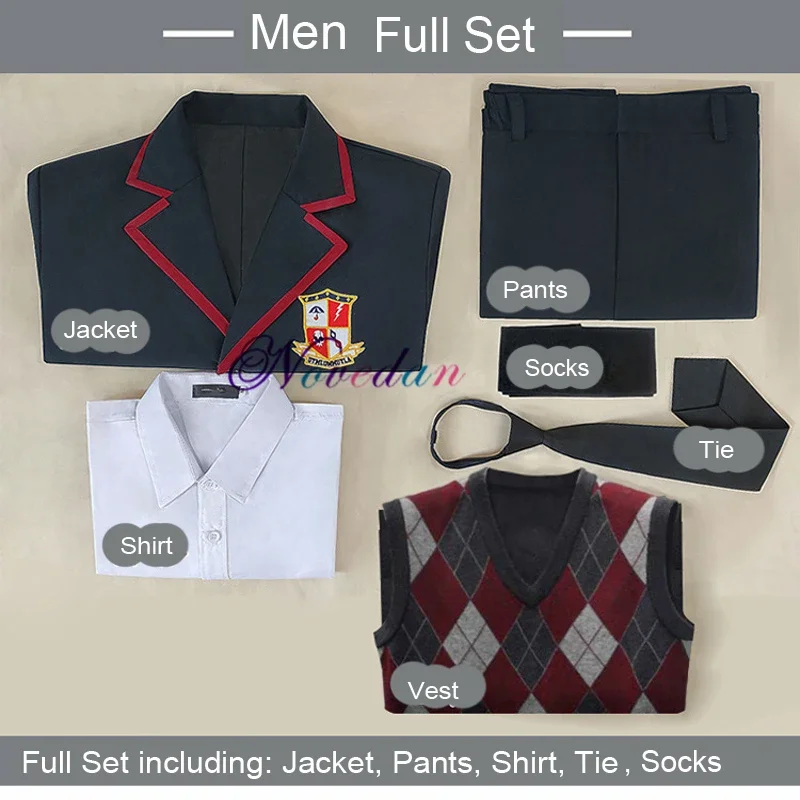 New Comics The Umbrella Academy Cosplay Costume Men Woman Anime College School Uniform Jacket Shirt Dress OA2336
