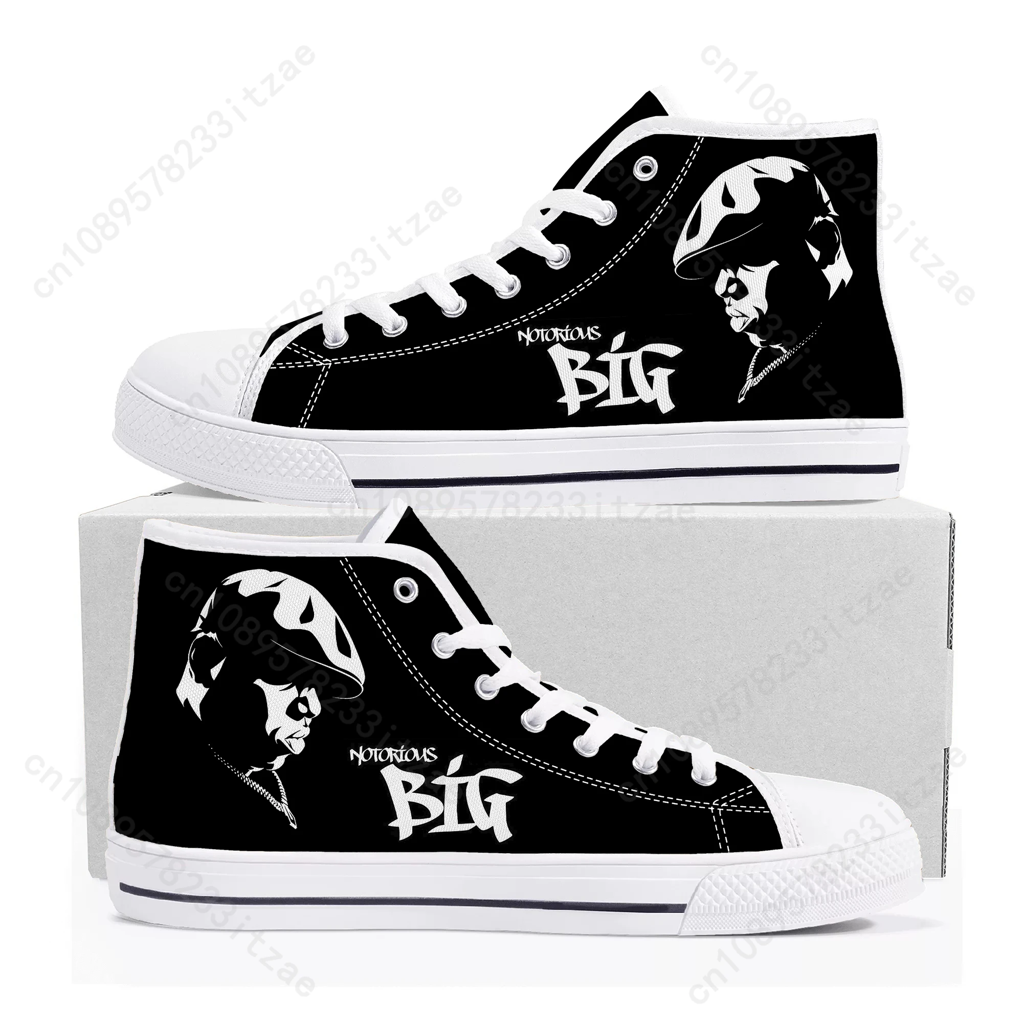 

The Notorious Big High Top Sneakers Mens Womens Teenager High Quality Biggie Smalls Canvas Sneaker Casual Shoe Customize Shoes