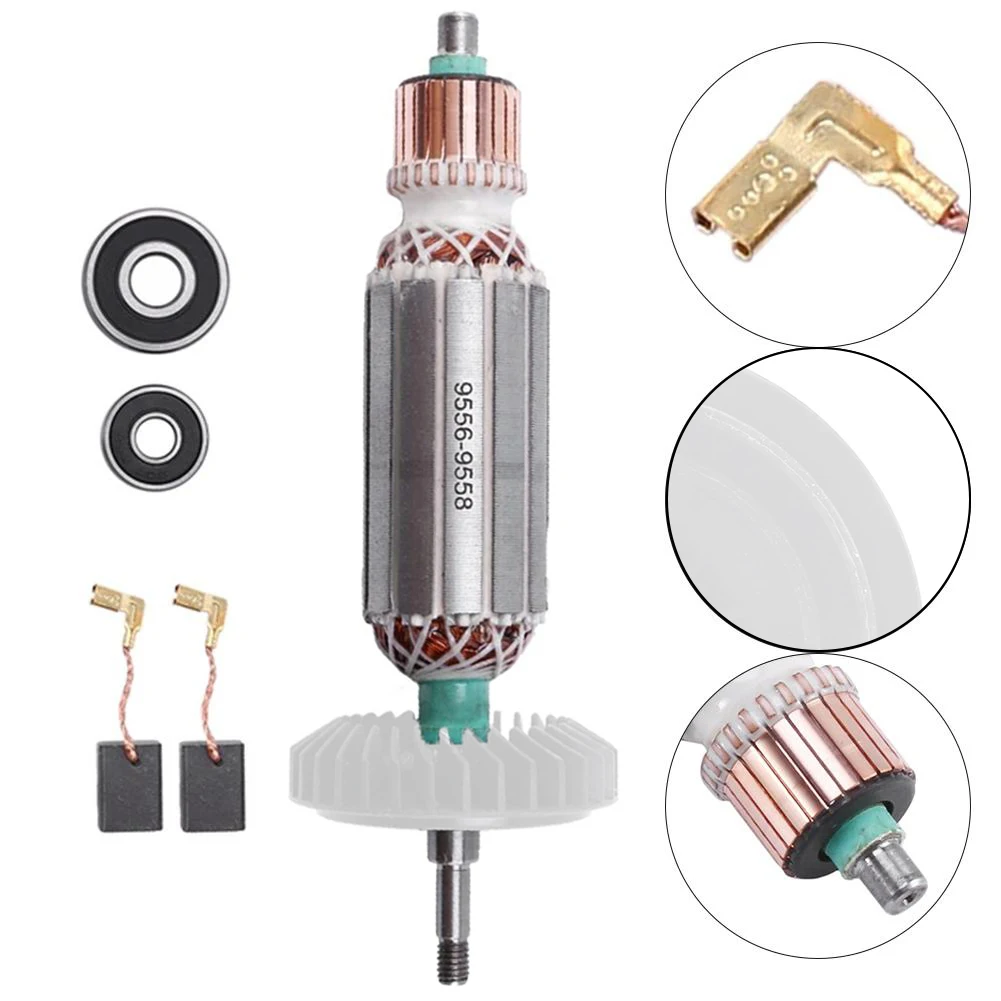 Manual Measurement Deviation For Bench Dogs Angle Grinder Rotor Armature Rotor 9556 165*56mm 6.5*2.2 In Bearing