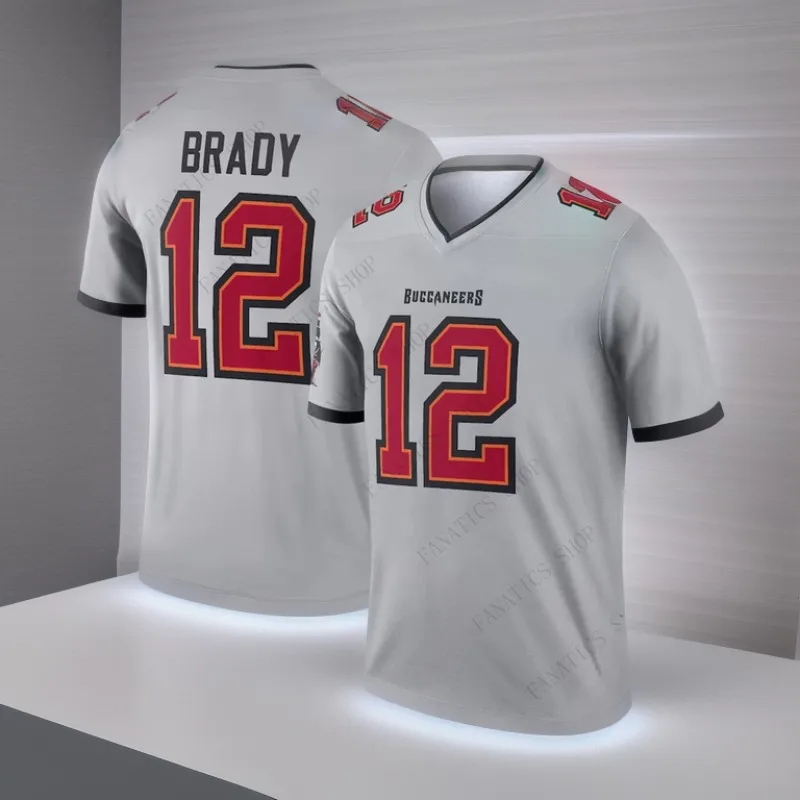 2024 Newest Summer Tom Brady Buccaneers Vapor F.U.S.E. Limited Rugby Jersey #12 Training Jersey Rugby Uniform Adult Top Quality