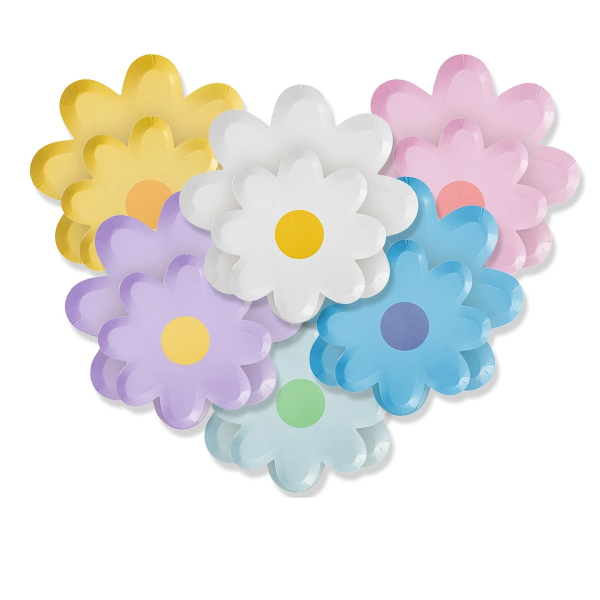 10 stücke Blume Daisy Party Pappteller Einweg Mahlzeit Platte Party Set Dekoration Geburtstag Picknick Platte Urlaub Party Geschirr