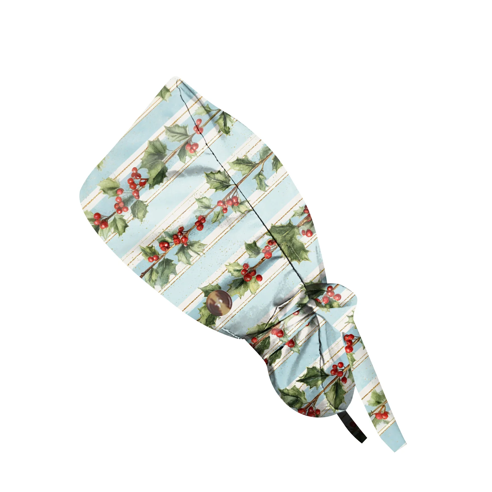 Natal dos desenhos animados impresso médico cirúrgico rabo de cavalo boné enfermeira cuidados com o cabelo baotou esfrega boné salão de beleza chapéus de enfermagem para homens