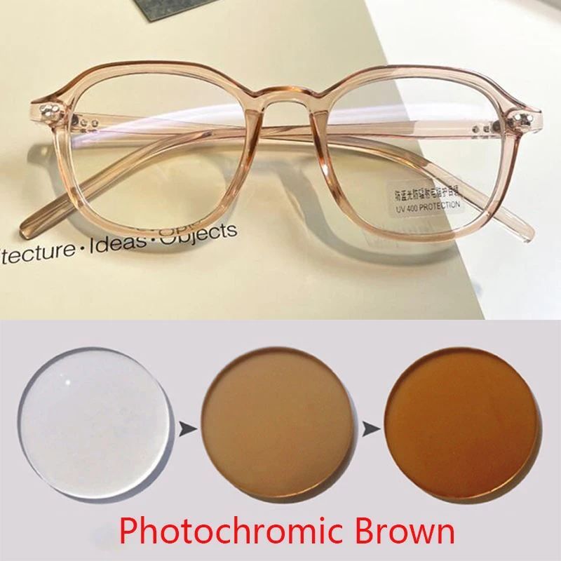 -1.0 -1.5 -2.0 to -6.0 Oval Finished Myopia Glasses Transparent Eyeglasses Prescription Eyewear , Reading +0.5 +1.0 +2.0 To +6.0