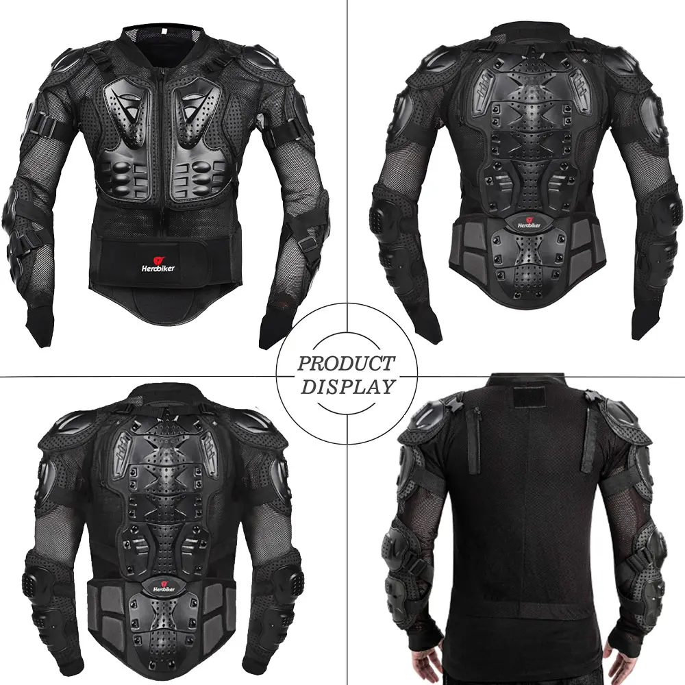 HEROBIKER Motorcycle Jacket Men Body Armor Motorcycle Armor Moto Motocross Racing Jacket Riding Motorbike Moto Protection  S-5XL