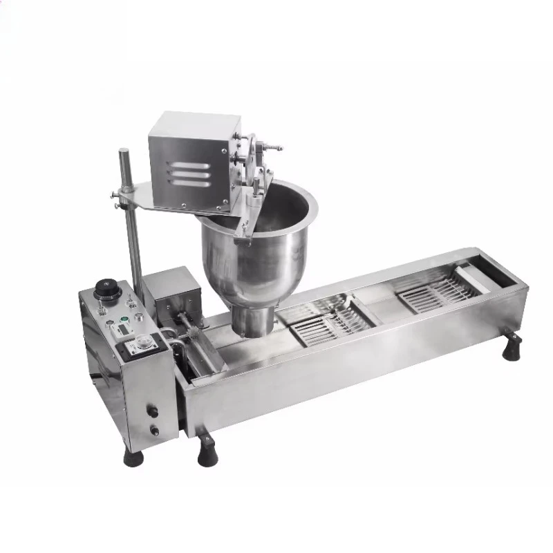 Electric Single Row Automatic 3 Moulds Donut Maker Fryer Machine Doughnut Maker with Timer Donut Making Machine