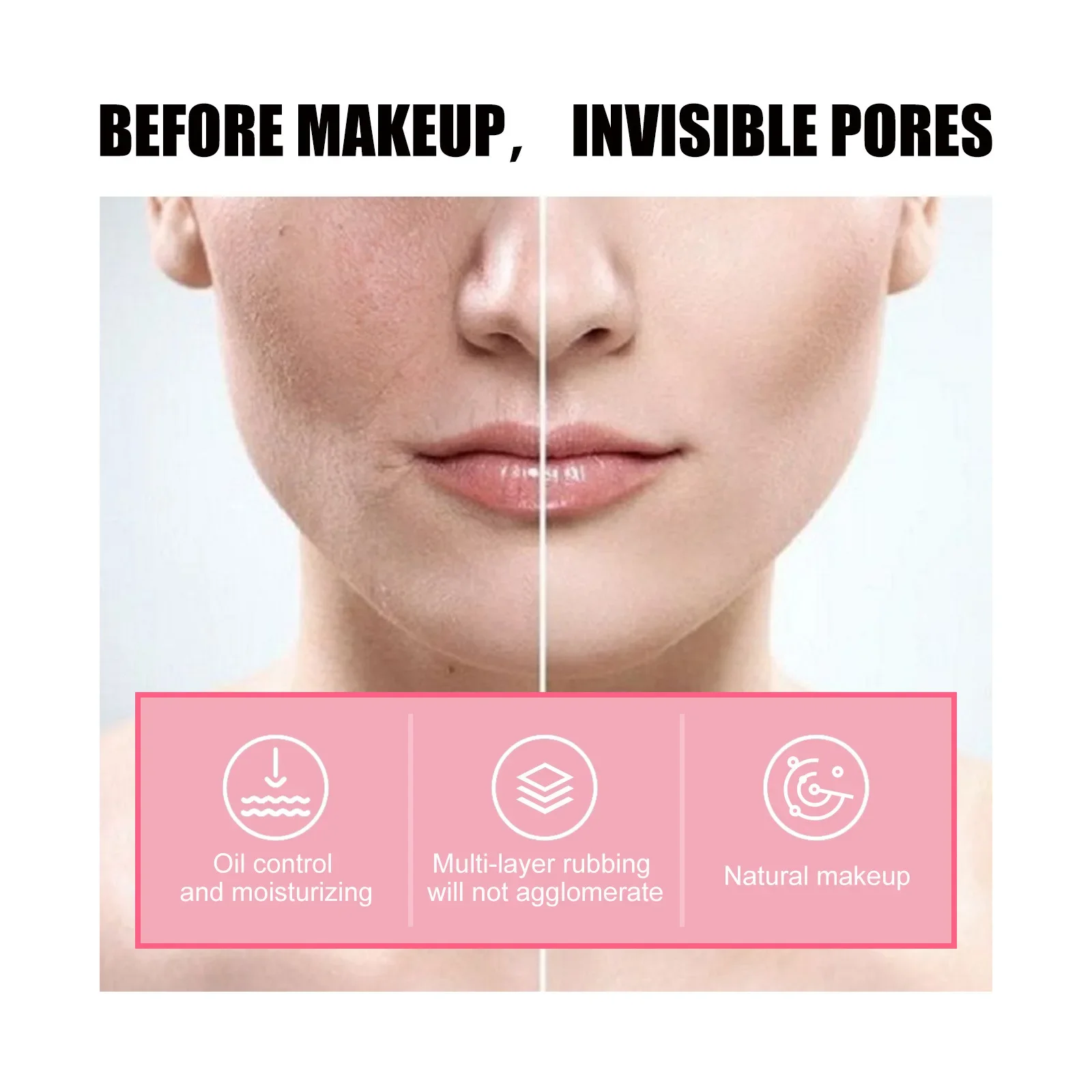 Invisible Pore Primer Vara Corretivo, Primer Facial Impermeável, Controle de Óleo, Ilumine Maquiagem, Base Hidratante, Isolamento, 1Pc