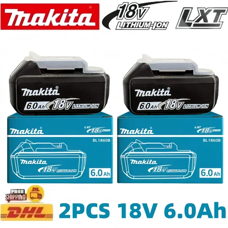6Ah 100% Original Makita 18V Akku BL1850B BL1840B BL1850B BL1860B Wiederaufladbarer Lithium-Ionen-Akku für Makita 18V Elektrowerkzeuge Akku-Ersatz.