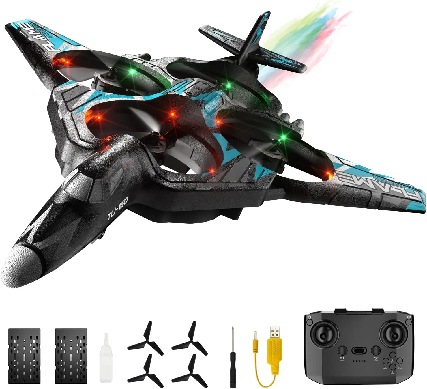 Remote Controlled Fighter Plane with 3 Modes Stunt Roll Cool Light F-22 RC Plane Ready to Fly Great Jet Aircraft Gift Toy fo