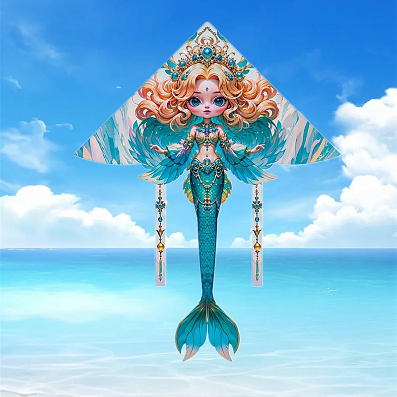 จัดส่งฟรีMermaid Kite Drachen Steigen Flying Bird Kite Surf Drachen Fliegen Trompos Cometa Juego De basta Bandera Kayakสนุก