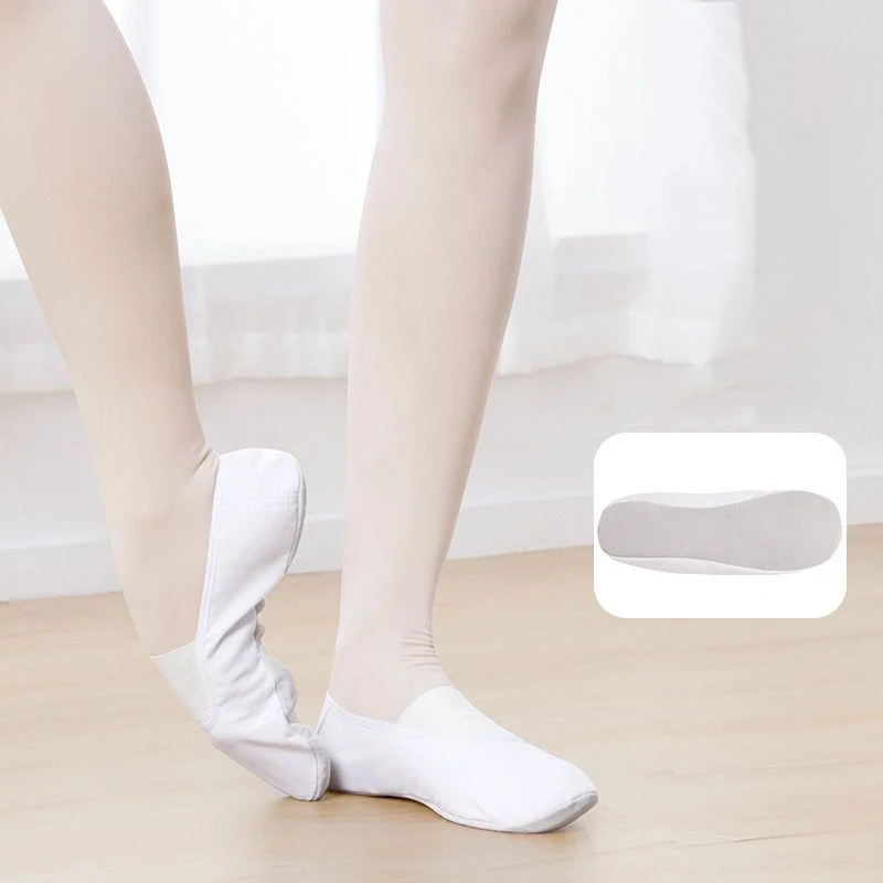 Gymnastics Shoes Men's Women's Dance Shoes Adult Yoga Soft Sole White Canvas Lightweight Breathable Children's Ballet Shoes