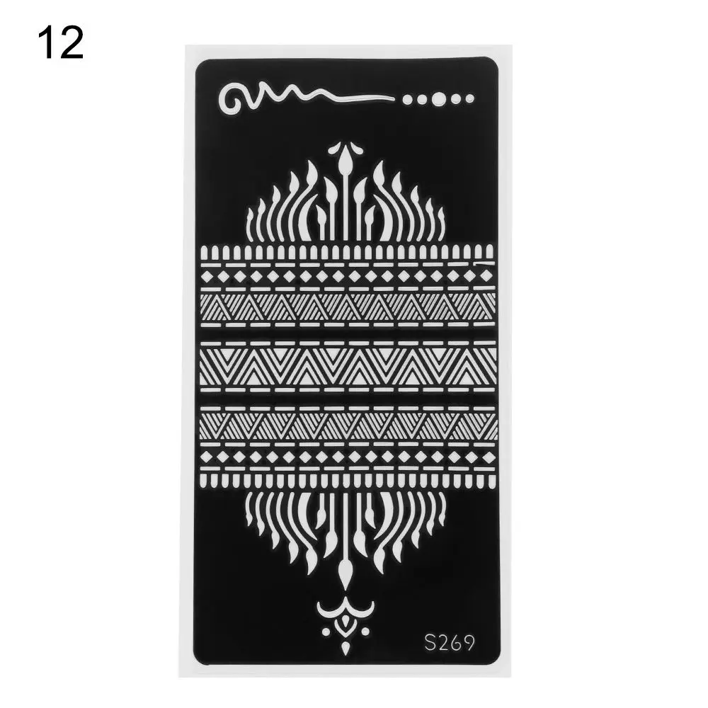 Hot Sale Makeup Beauty  Stencils Temporary Hand Decal DIY Body Art Henna Template Sticker