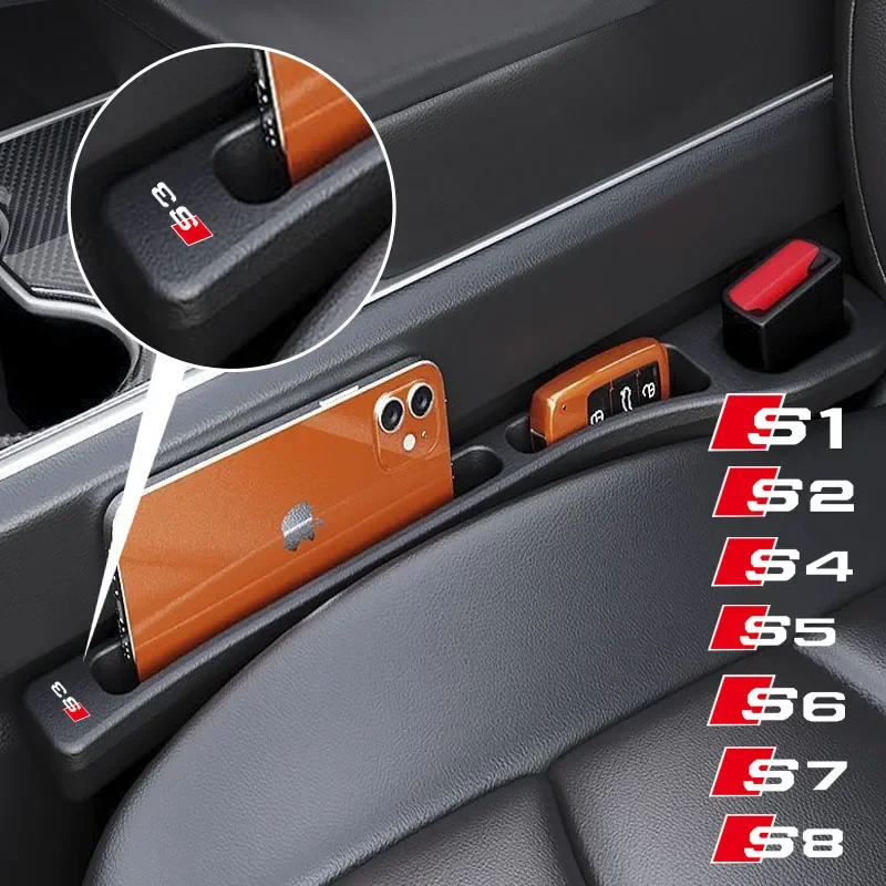 2Pcs Car Seat Gap Filler Leather Leak-proof Plug Strip For AUDI S1 S2 S3 S4 S5 S6 S8