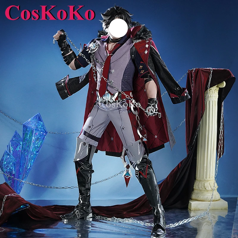 CosKoKo Wriothesley Cosplay Anime Game Genshin Impact Costume Fashion Combat Uniforms Halloween Party Role Play Clothing S-3XL