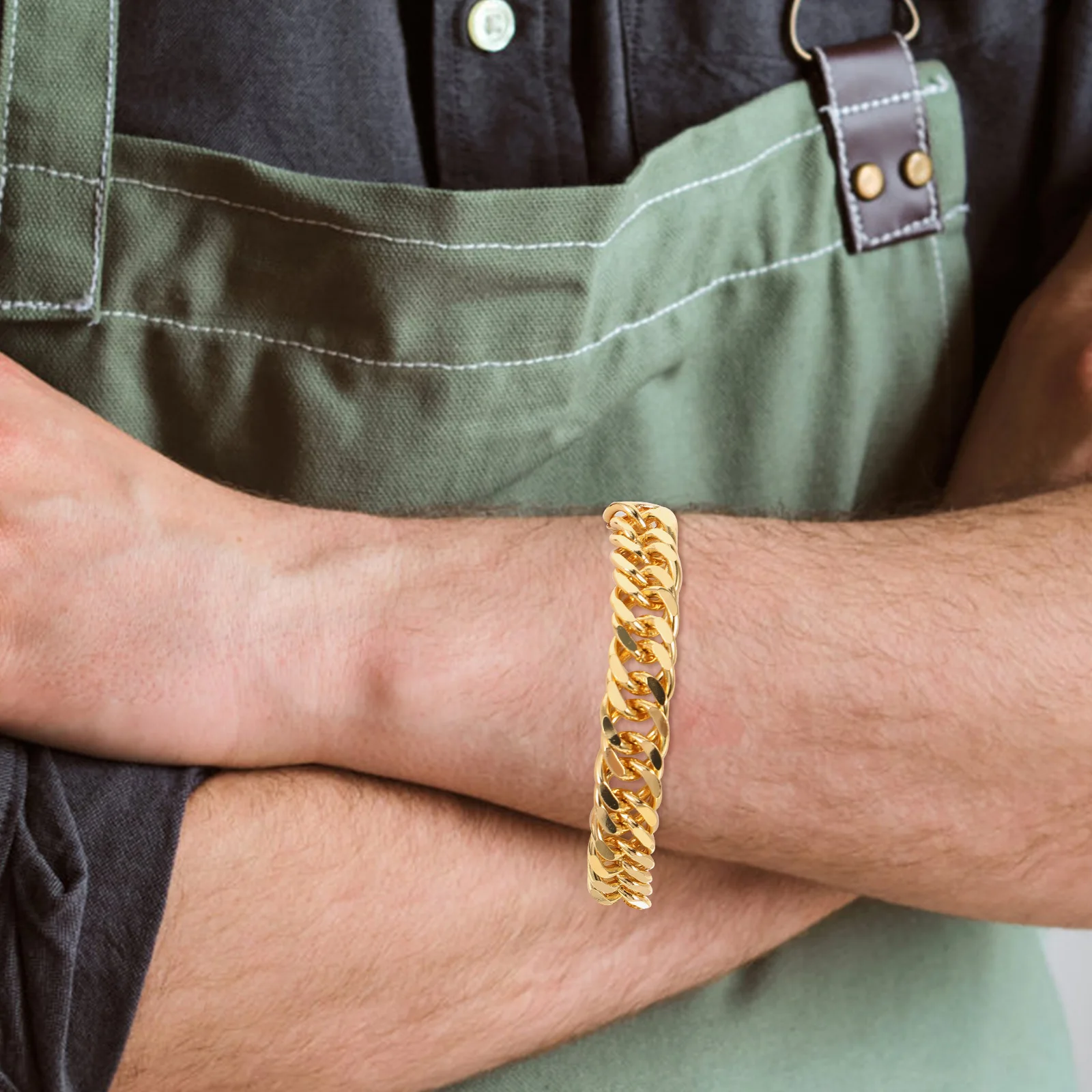 

Copper Alloy Punk Bracelet Gold-Plated Lightweight Durable Perfect Gift for Lover Friend Family Daily Use Comfortable Woman