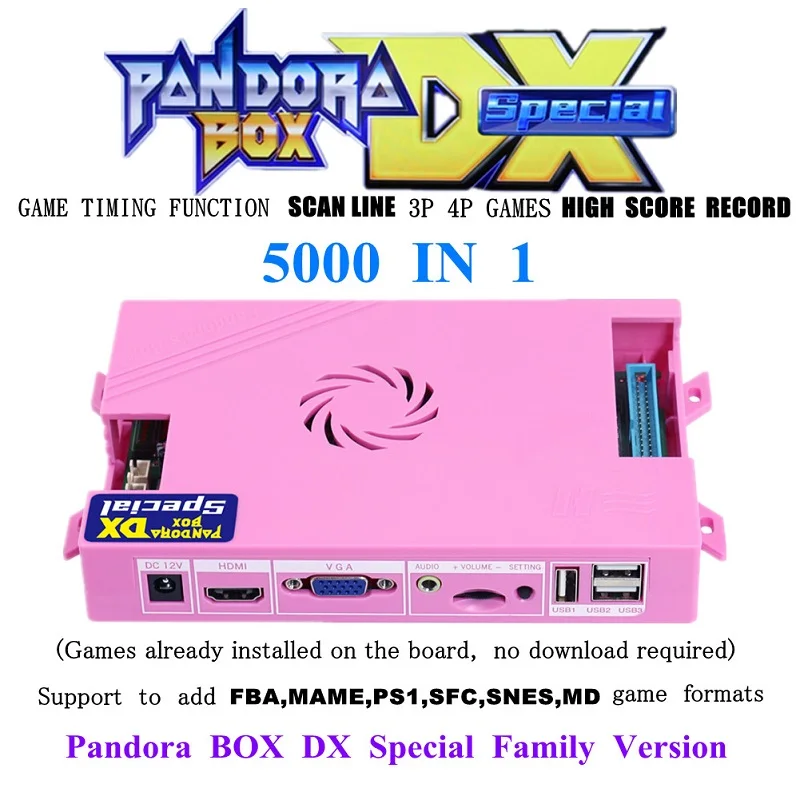 

2022 новая семейная версия Pandora Box DX 5000 в 1 для консоли с 3P 4P играми для экономии игрового прогресса, высокой записи, 3D Tekken